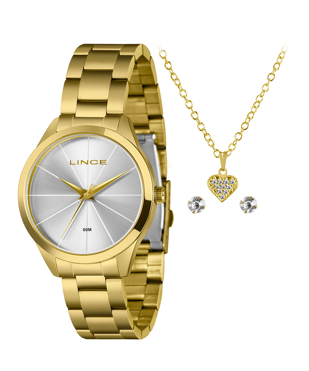 relógio lince lrg4816l40-ka39s1kx analógico dourado