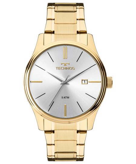 relógio technos 2115mpn4k analógico dourado UNICO