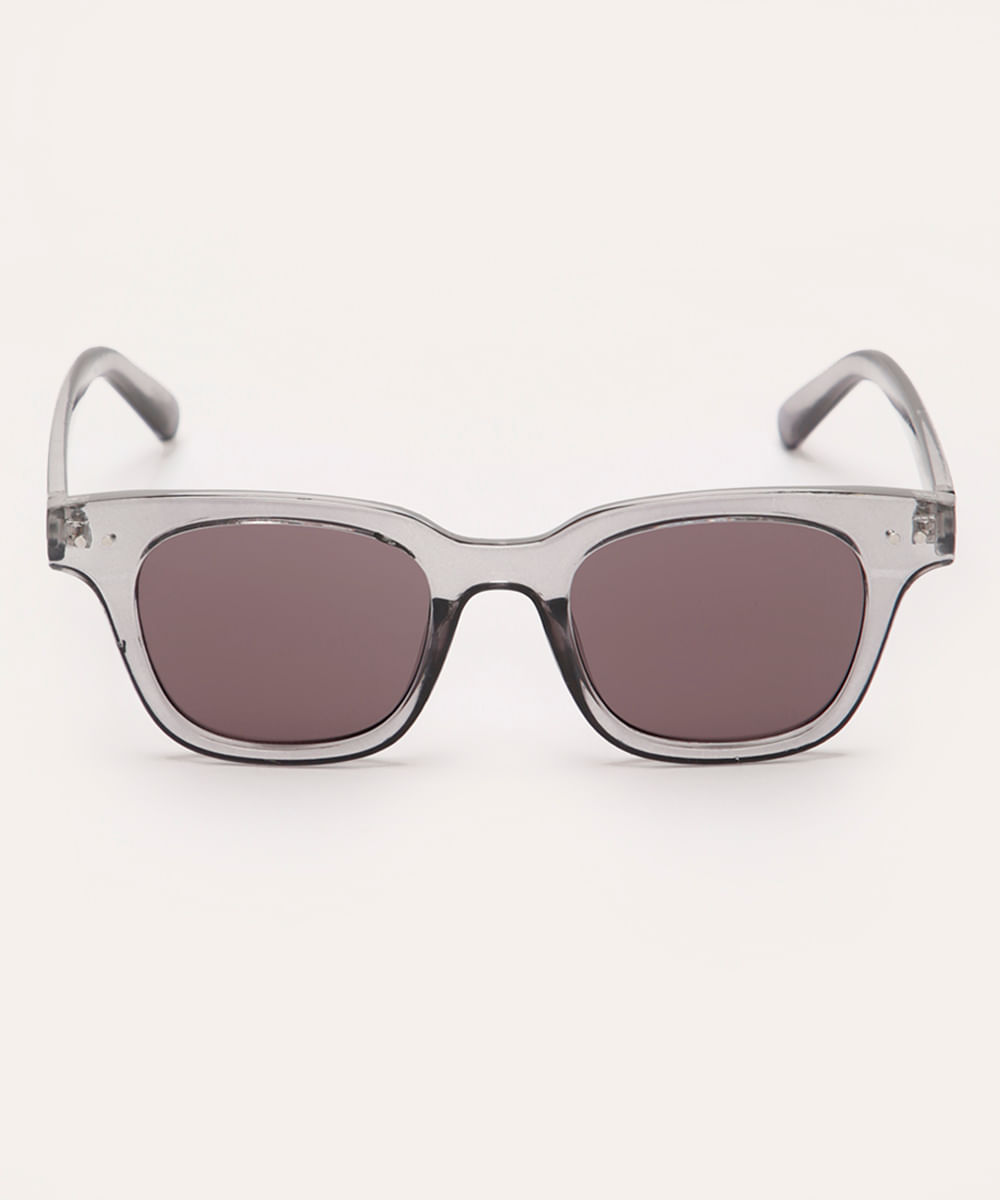 óculos de sol quadrado cinza