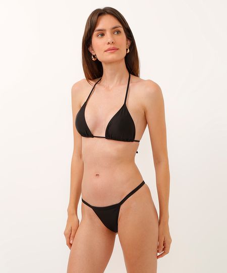 biquíni calcinha fio dental string proteção uv preto P