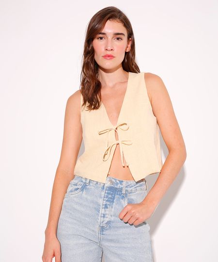 colete com laço mindset amarelo P
