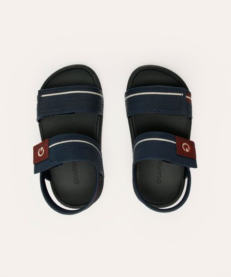 sandália infantil com velcro cartago azul 19 sandália infantil com velcro cartago azul 19