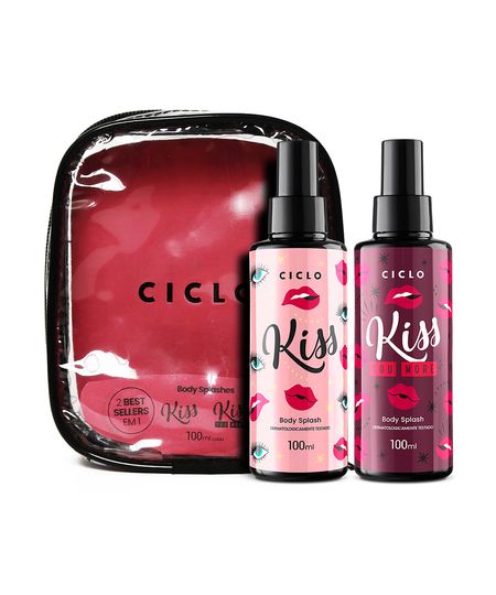 estojo ciclo body splash kiss e kym UNICO estojo ciclo body splash kiss e kym UNICO