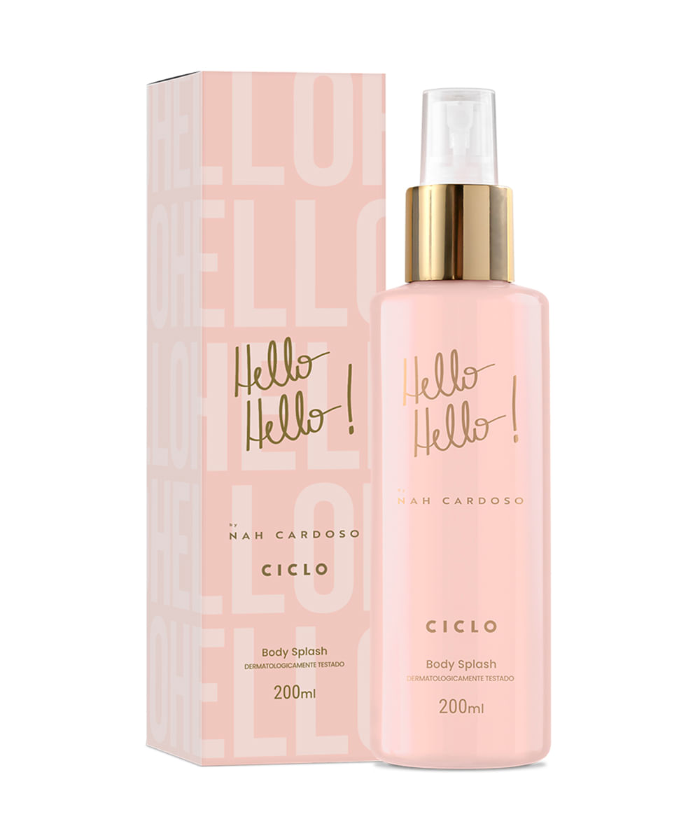 hello hello body splash nah cardoso ciclo cosméticos 200 ml