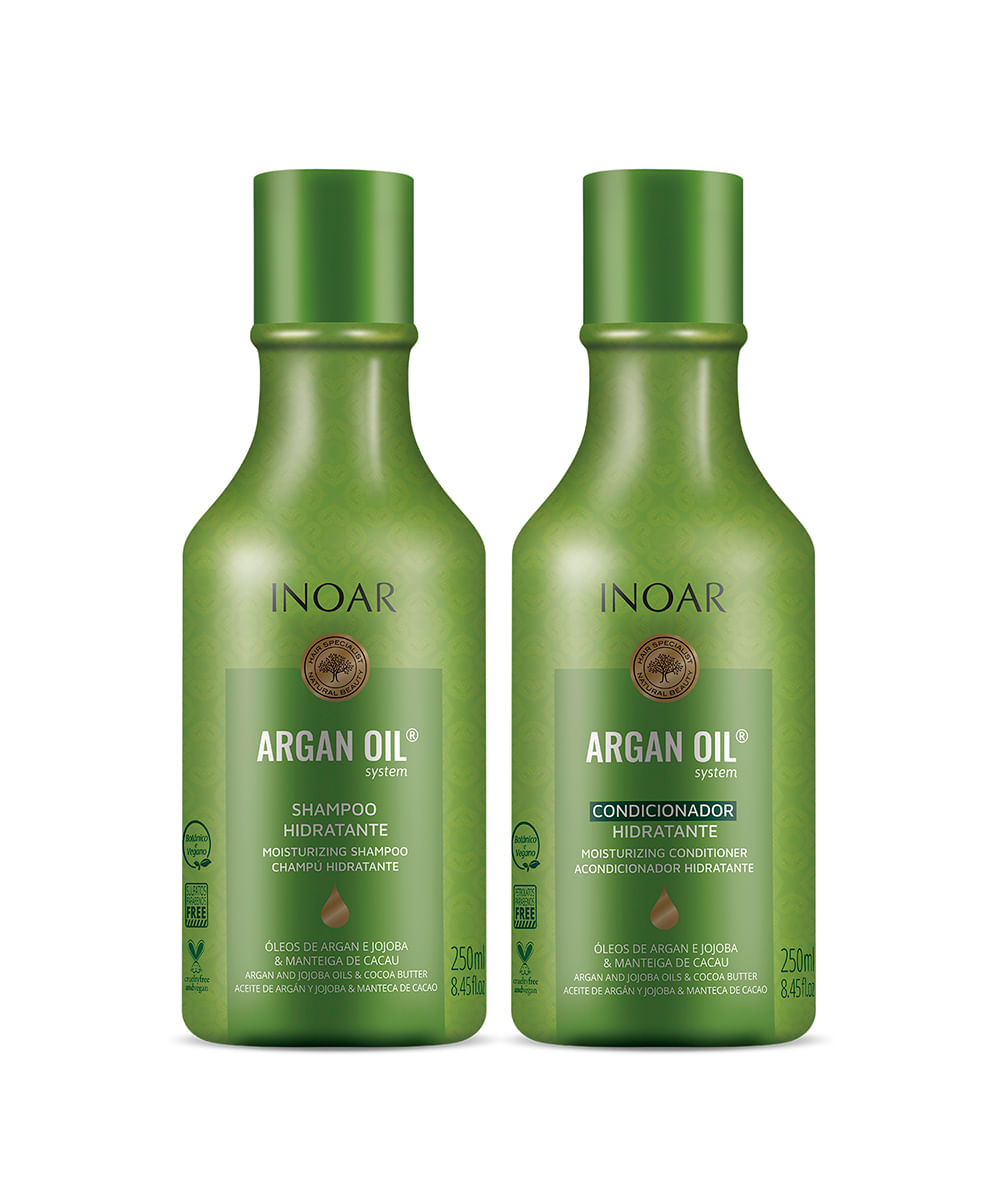 kit shampoo e condicionador duo argan inoar kit shampoo e condicionador duo argan inoar