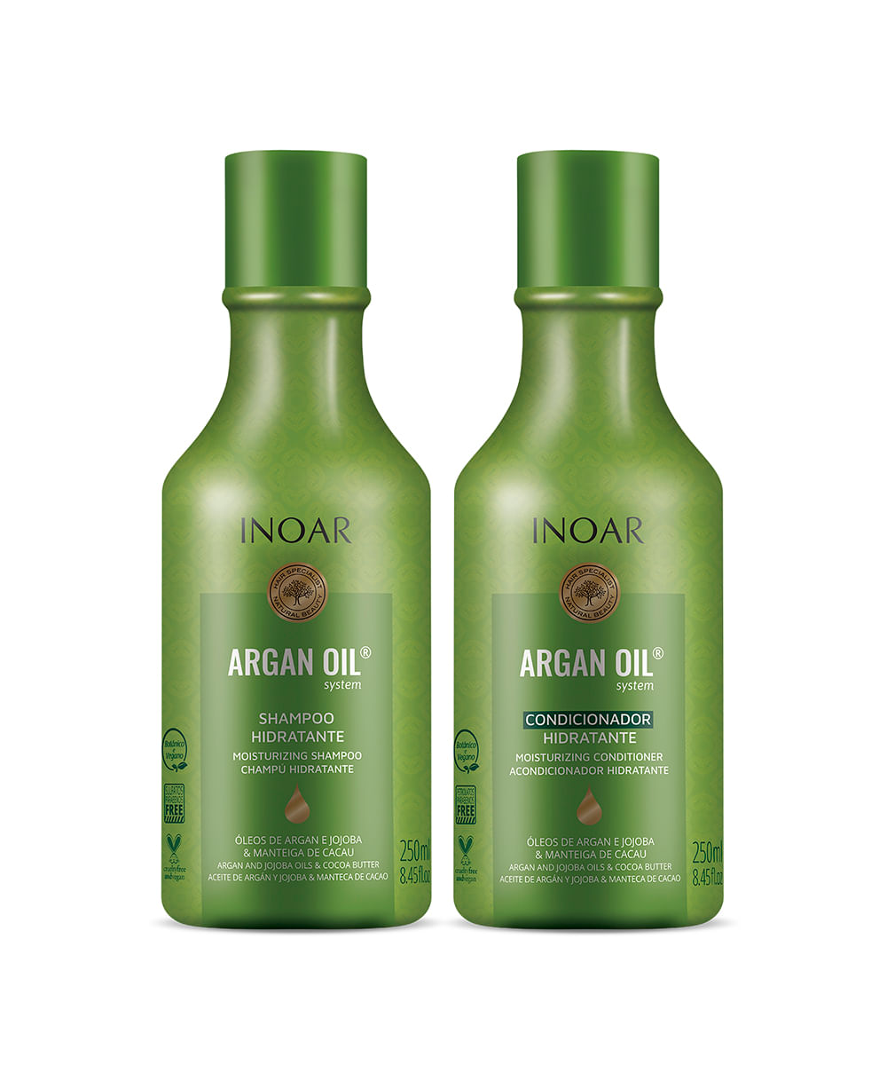 kit shampoo e condicionador duo argan inoar