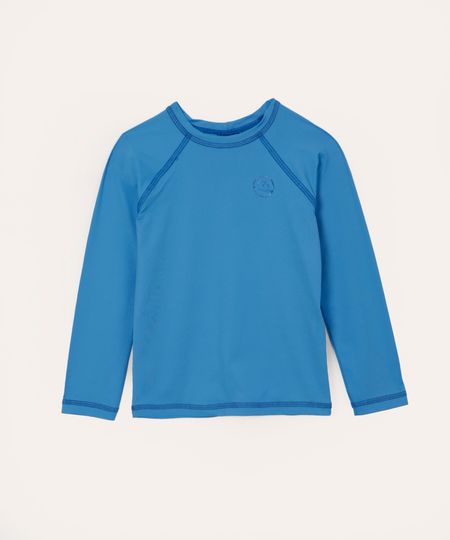 camiseta infantil manga longa proteção uv azul 2 camiseta infantil manga longa proteção uv azul 2
