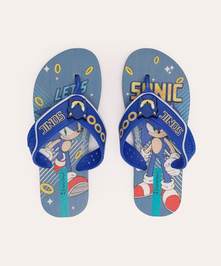 chinelo infantil sonic ipanema azul 23-24