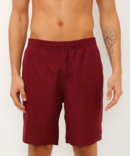 bermuda reta com nervuras na lateral esportiva ace vinho P bermuda reta com nervuras na lateral esportiva ace vinho P
