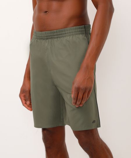 bermuda reta com nervuras na lateral esportiva ace verde militar M