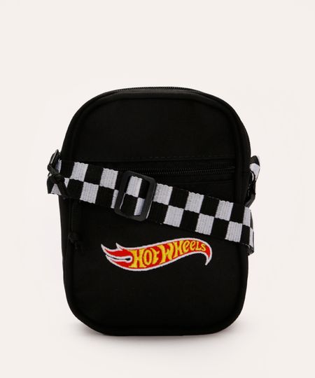 bolsa shoulder infantil hot wheels preta UNICO