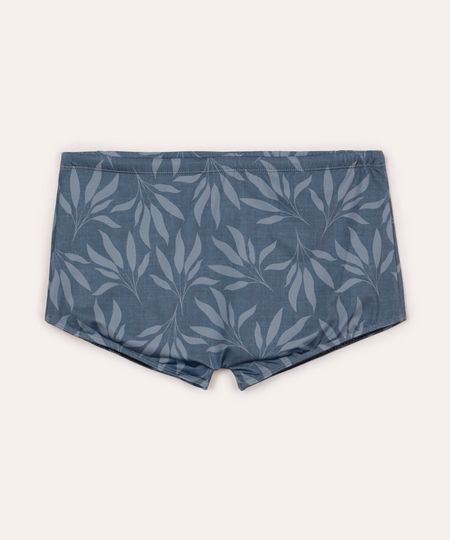 sunga boxer folhagem proteção uv azul G
