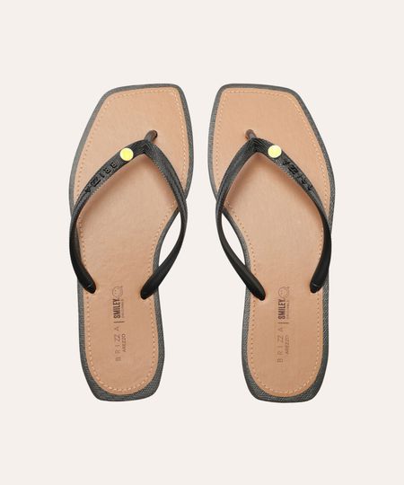 chinelo square brizza arezzo preto 33-34