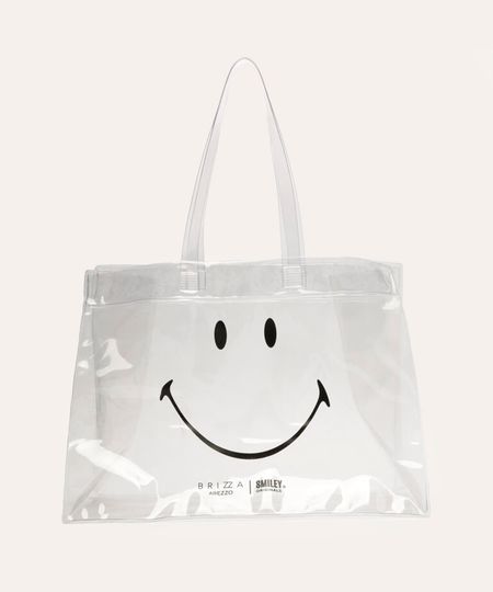 bolsa tote bag brizza smiley transparente UNICO