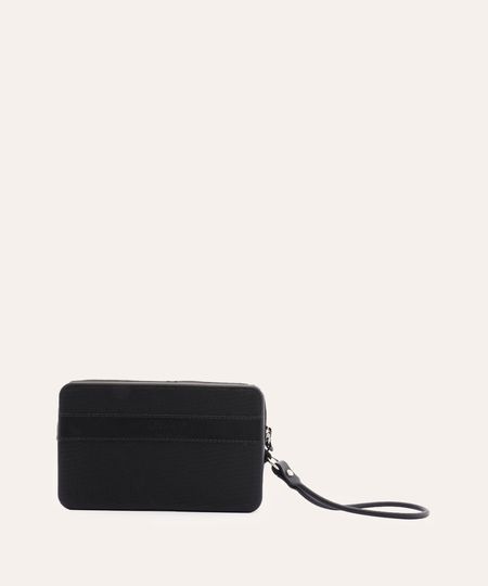 bolsa clutch com alça de mão brizza arezzo preta UNICO