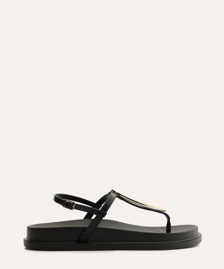 rasteirinha lara thong brizza arezzo preta 33-34