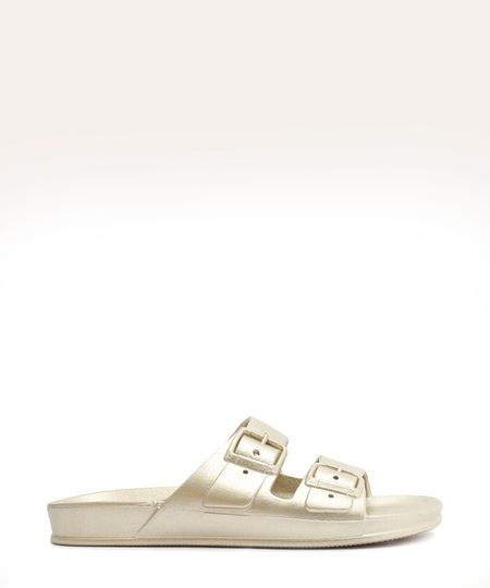 chinelo slide lua brizza arezzo off white 35-36 chinelo slide lua brizza arezzo off white 35-36