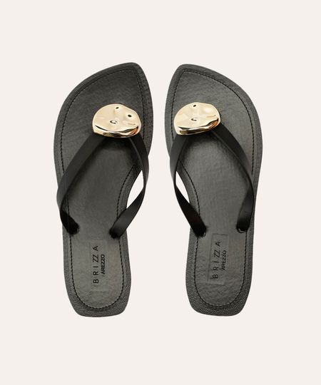 chinelo slim flash brizza arezzo preto 33-34