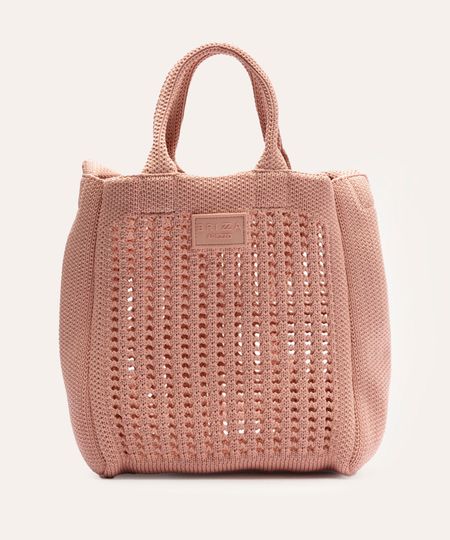 bolsa tote brizza arezzo rosa UNICO