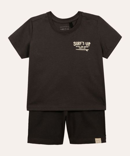 conjunto infantil curto surf up cinza 2