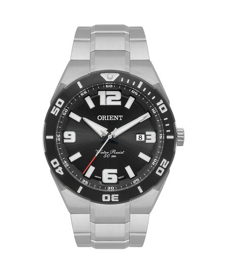 relógio orient mbss1476 p2sx analógico-calendário prateado UNICO