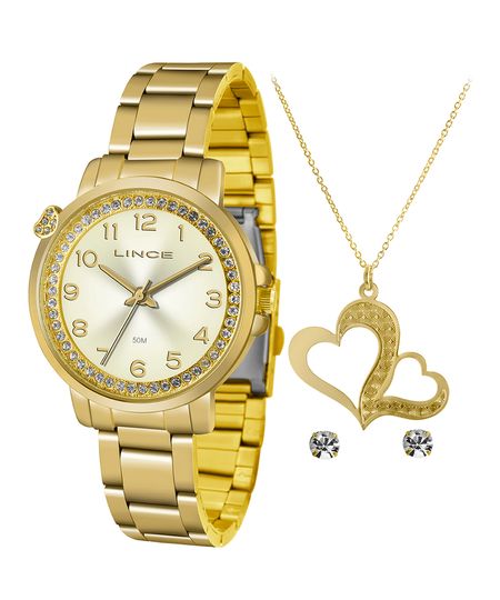 relógio lince lrg4570l kf93c2kx analógico dourado UNICO relógio lince lrg4570l kf93c2kx analógico dourado UNICO