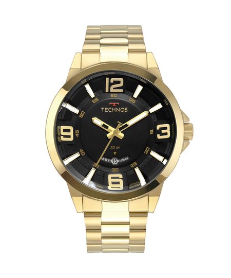 relógio technos 2117lbok4p analógico dourado UNICO