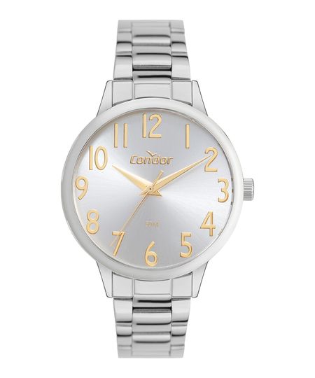 relógio condor co2035ndbk4k analógico prateado UNICO relógio condor co2035ndbk4k analógico prateado UNICO