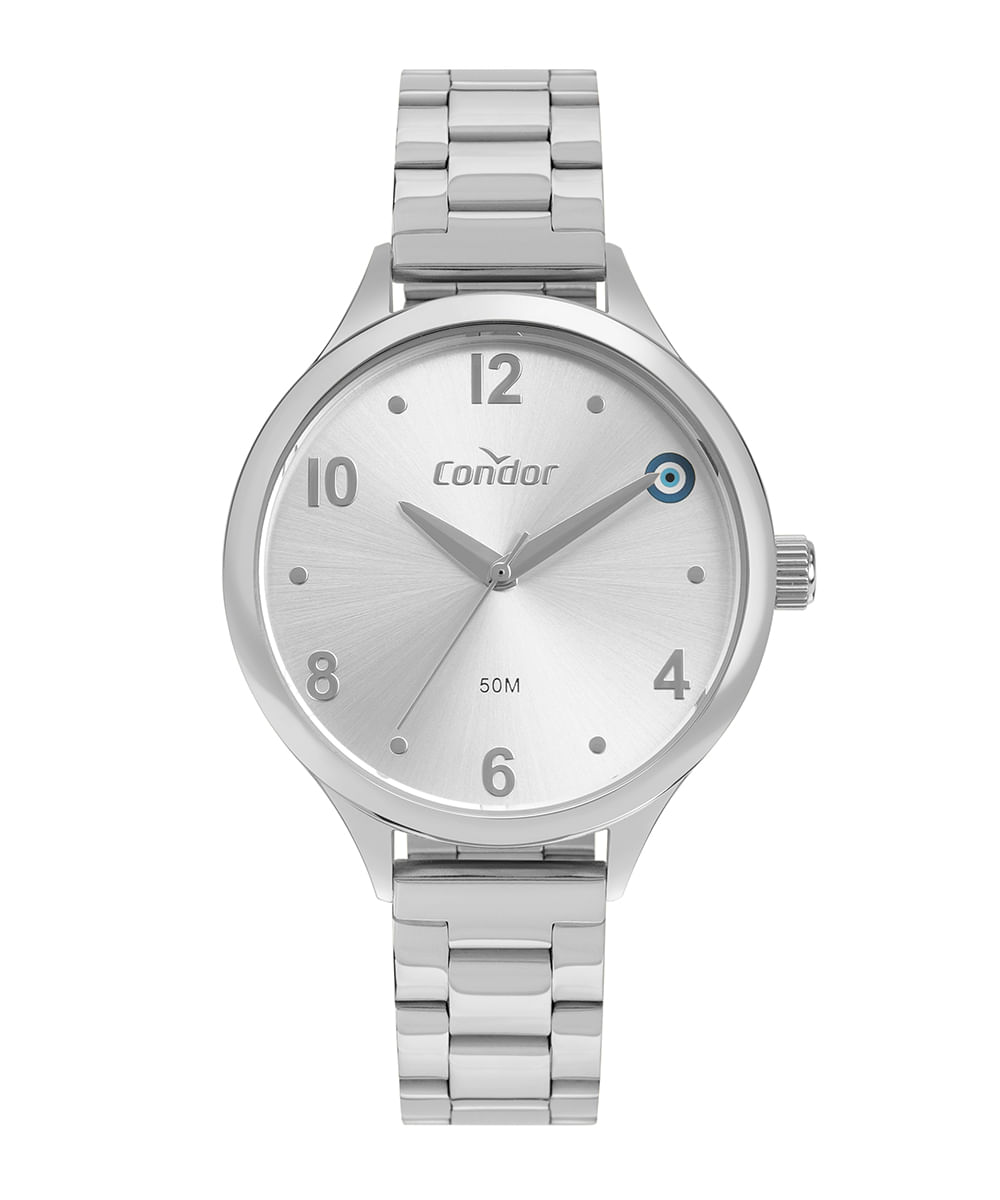 relógio condor co2035nabk4k analógico prateado