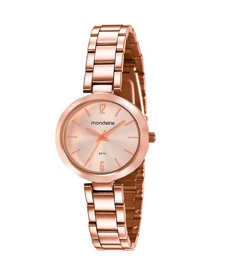 relógio mondaine 53611lpmvre2kf analógico rosê UNICO