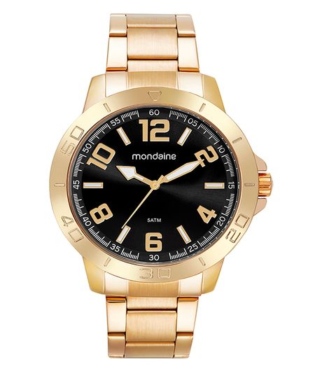 relógio mondaine 99696gpmvde2kb analógico dourado UNICO