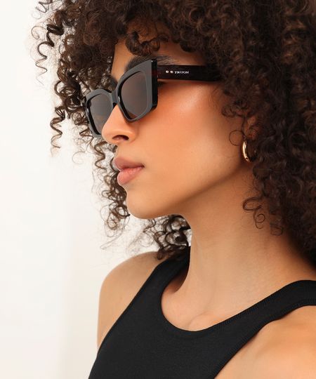 óculos de sol gatinho triton marrom UNICO