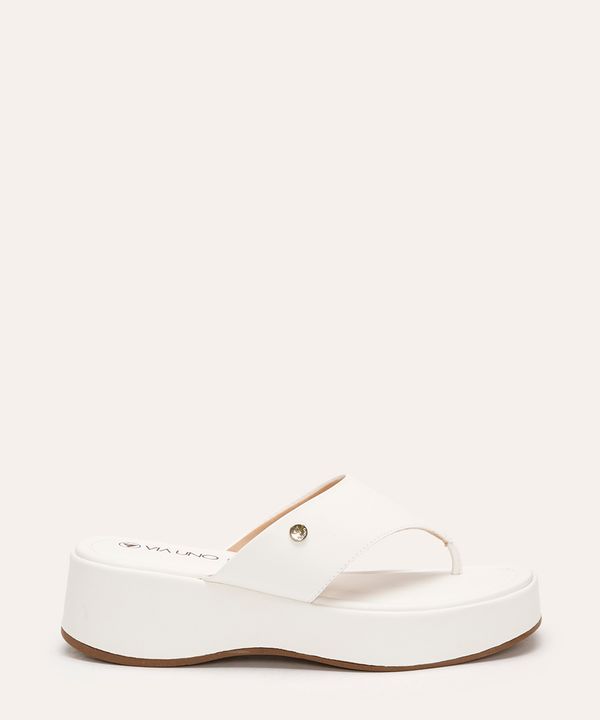 tamanco flatform via uno branco 37