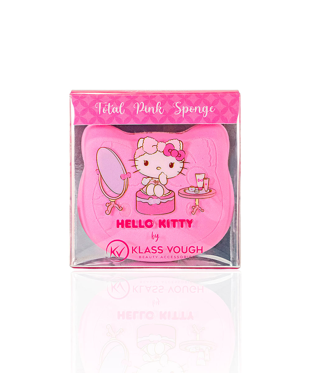 esponja de maquiagem klass vough hello kitty rosa