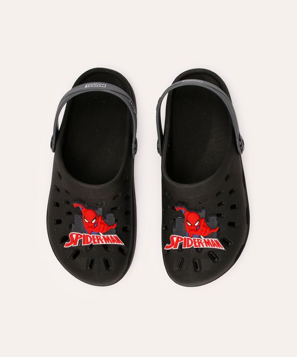 babuche infantil homem aranha preta 26-27