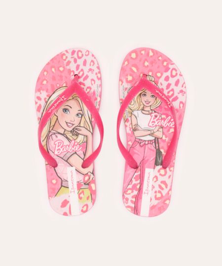 chinelo infantil barbie infantil rosa 27-28