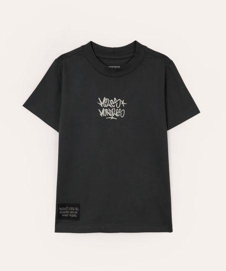 camiseta de algodão infantil miles morales o poder é nosso cinza 10 camiseta de algodão infantil miles morales o poder é nosso cinza 10