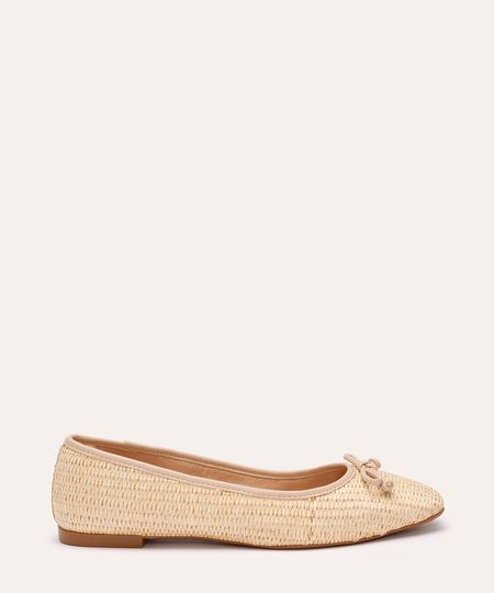 sapatilha texturizada com laço oneself bege 37