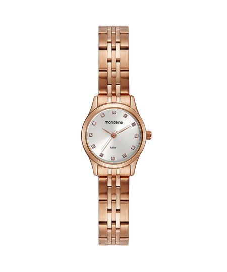 relógio mondaine  32493lpmvre3kf analógico rosê UNICO