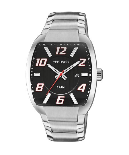 relógio technos 2115kll1p analógico calendário prateado UNICO relógio technos 2115kll1p analógico calendário prateado UNICO