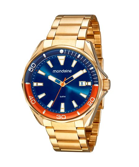 relógio mondaine 32270gpmvde1 analógico calendário dourado UNICO relógio mondaine 32270gpmvde1 analógico calendário dourado UNICO