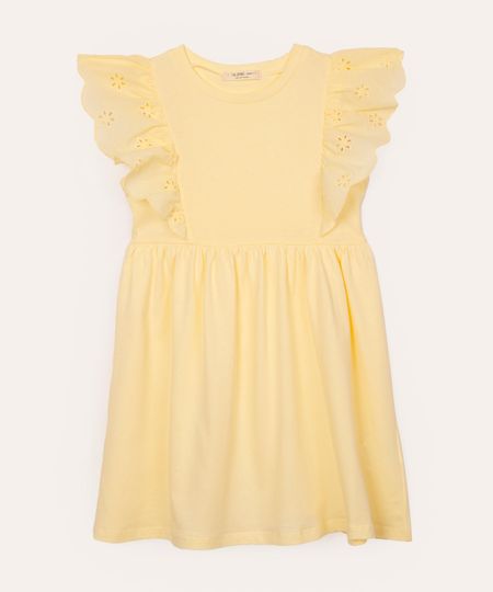 vestido midi infantil babado floral amarelo 4 vestido midi infantil babado floral amarelo 4