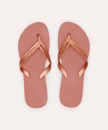 chinelo havaianas elegance rosa 33-34