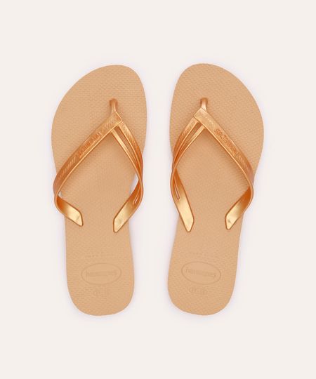 chinelo havaianas elegance dourado 35-36 chinelo havaianas elegance dourado 35-36
