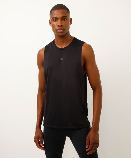regata machão muscle fit esportiva ace preto M