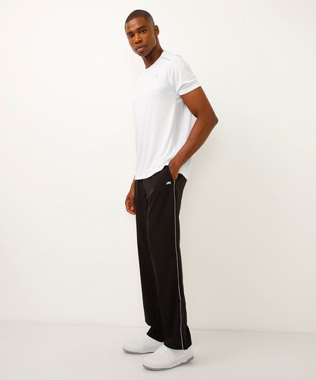 Calça Masculina Esportiva Ace Básica com Vivo Contrastante  Preta G