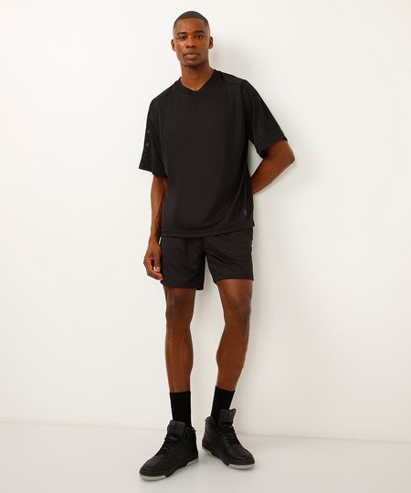 short basquete com telinha esportivo ace preto G