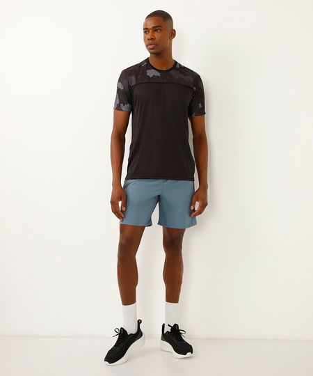 bermuda reta bolso com zíper esportiva ace cinza M bermuda reta bolso com zíper esportiva ace cinza M