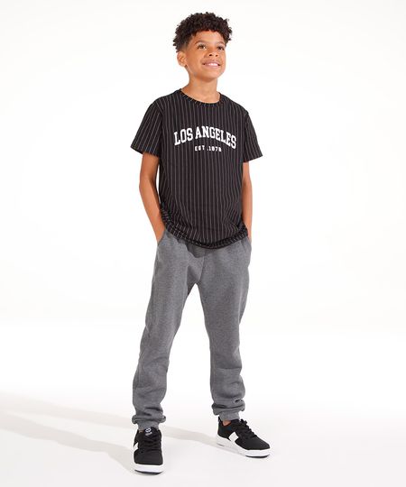 calça de moletom jogger juvenil cinza 12