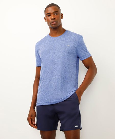camiseta esportiva ace basic dry manga curta gola careca azul mescla royal P